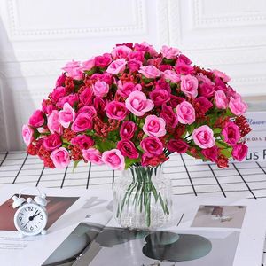 Fleurs décoratives Imitation petite rose 21 Diamond Roses 7