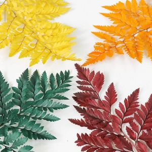 Fleurs décoratives Immortalisée DIY Green Plantation Green Ins Wind Mountain Fern Leaf Material avec feuilles Mur