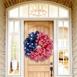 Fleurs décoratives Indépendance jour patriotique guirlande porte à la main Garlandais