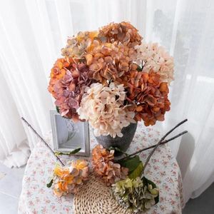 Fleurs décoratives Hortensia simulée réaliste artificielle intérieure pour les mariages de décoration intérieure