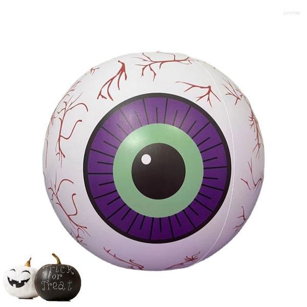 Flores decorativas Inflable LED Globo ocular Miedo Fantasma Globos oculares Halloween Yarda Decoraciones Flexible Reutilizable Brillante Sangriento