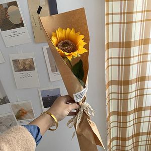 Decoratieve bloemen Ins Noordse zonnebloem boeket PO Props kunstmatige zijden bloem huis trouwtafel diy kraft wrapping