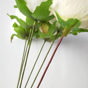 Flores decorativas alambre de hierro varilla de flores simulación accesorios DIY hecho a mano envuelto en papel multicolor