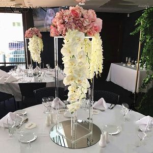 Fleurs décoratives JAROWN mariage bureau pièce maîtresse support de fleur pilier acrylique cristal route plomb scène mise en page accessoires