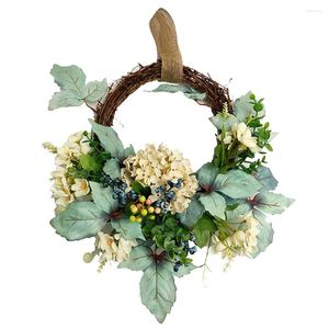 Decoratieve bloemen jfbl veer krans kunstmatige hortensia voor alle seizoenen rond voordeur muur raam bruiloft feestdecor