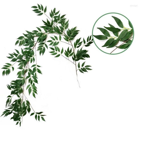 Flores decorativas Jungle Greening Ivy Artificial 170cm Fake Willow Vine Wedding Hall Party Home Garden Wall Hanging Green Plant Rattan