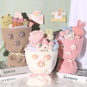 Decoratieve bloemen Kawai Plush Dolls Cartoon Bouquet Kunstmatige bloem creatief schattig dier voor kinderen vriendin vriend festival geschenken