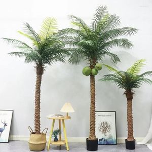 Decoratieve bloemen Grote kunstmatige kokospalm Palm nepbomen Groene plant Bonsai Binnen Tropische vloer Ingemaakte kamer Kantoor Tuin Thuis