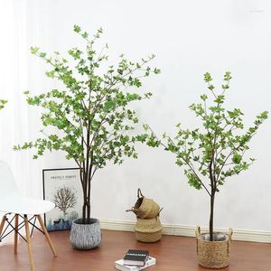 Fleurs décoratives grandes plantes vertes artificielles en pot faux arbuste feuilles à feuilles caduques japon Enkianthus perulatus arbre pour intérieur extérieur maison