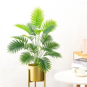 Decoratieve bloemen Grote kunstmatige palmboom Tall nep planten tropische groene plastic bladeren voor huizentuin buiten decor