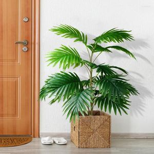Fleurs décoratives grandes plantes artificielles verdure en plastique Palmier de palmier fausse plante tropicale pour la maison du jardin décoration de bureau