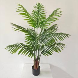 Fleurs décoratives grand arbre en pot artificiel faux bambou banane avec plante de palmier tropical de base solide pour le bureau à domicile décor extérieur intérieur