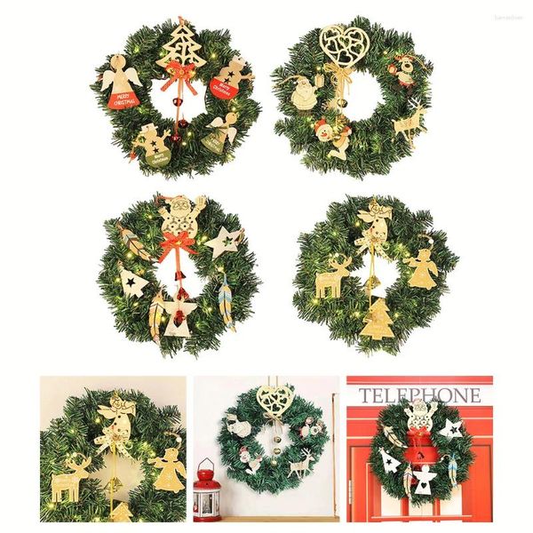 Flores decorativas grandes navidad simulando corona de guirnaldas de guirnaldas artificiales decoración de la puerta del hogar del árbol de Navidad