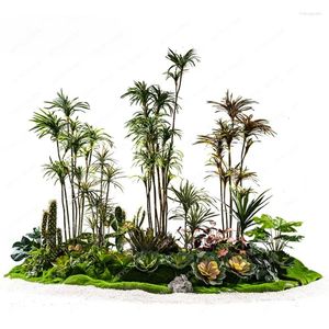 Fleurs décoratives grand arbre d'imitation verdure faux arbres plancher bonsaï coin décoration accessoires pour la maison Soportes Para Plantas