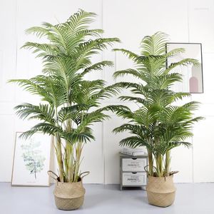 Fleurs décoratives grand arbre de tournesol phénix simulé 5 pôles géranium plante verte en pot palmier noix de coco décoration de salon