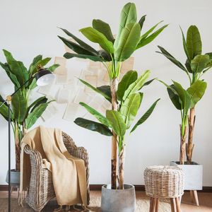 Decoratieve bloemen Grote simulatieplant Bananenboom Ingemaakte huisvloer Decoratie Tropische groene planten Bonsai Kunstmatig