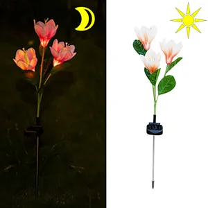 Decoratieve bloemen Lavendel Kunstmatige LED Bloemplug-in Solar Garden Simulatie Lands Outdoor Light Fall voor bruiloften