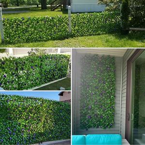 Decoratieve Bloemen Blad Klimop Hek Kunstmatige Hedge Groene Privacy Unieke Look Muren Voor Thuis Outdoor Tuin Balkon Decor