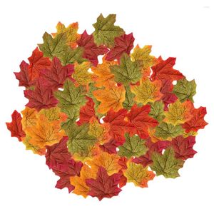 Decoratieve bloemen Bladeren Maple Autumn Leaf Thanksgiving Artificial Fall Fake Fake Christmas Decoration Live Garden Outdoor Plants Craftstable