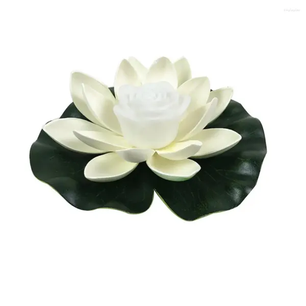 Lampe LED à fleurs décoratives, 18/28cm, fausse fleur de Lotus, pour piscine, jardin, étang, Micro plante florale flottante de paysage