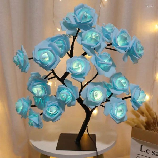 Fleurs décoratives LED Rose Flower Table Lampe USB FAIRY LUMILES FAIT