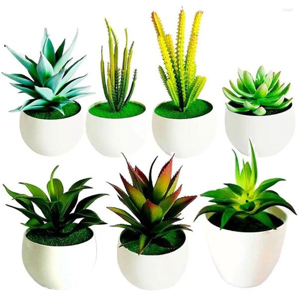 Fleurs décoratives réalistes succulentes en pot glaïeul artificiel bonsaï ornement de bureau fausse plante verte scène modèle Po accessoires maison