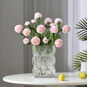 Flores decorativas Little Rose Tela de seda Simulación Decoración del hogar Mesa de comedor Boda Paquete de flores artificiales