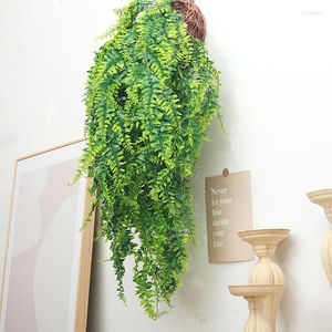 Fleurs décoratives longue guirlande artificielle vert plastique fausse plante rotin herbe bricolage fond de mariage fête jardin décoration mur organiser