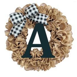 Decoratieve bloemen verloren en gevonden mand unieke achternaam het hele jaar door de voordeur krans met boog welkom bord Garland Creative 26 Letter