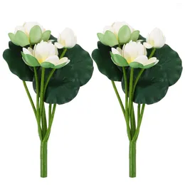 Decoratieve bloemen Lotusbloem Bruiloft Decor Simulatie Decoratie Witte Tulpen Kunstmatig