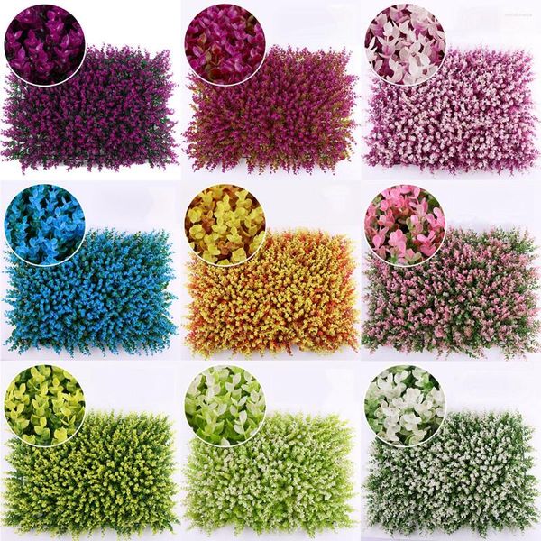 Fleurs décoratives LuanQI 60X40CM Plante Artificielle Mur Simulation Tapis Vert Plastique Pelouses Extérieures Décor Mariage Toile de Fond Jardin