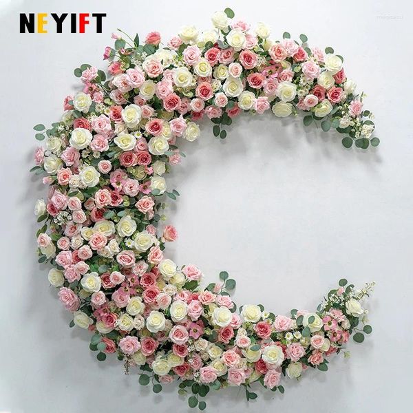 Flores decorativas lujo 5d luna rosa vegetra de flores artificial