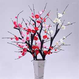 Fleurs décoratives De Luxe Rétro Wintersweet Faux Fleur De Prunier Flores Artificiales Pour La Maison Fête De Mariage Décoration Chambre Décor