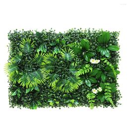Las flores decorativas hacen que su hogar sea vivo y natural con plantas de césped de plástico cuadradas de hierba verde simuladas duraderas de limpiar