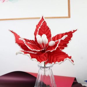 Fleurs décoratives en velours artificiel, fausses plantes de noël faites à la main, décoration d'arrangement floral pour Restaurant de la saint-valentin
