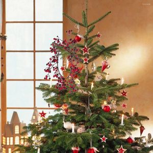 Decoratieve bloemen Handleiding Kerstdeur Hangende plant Decor Groen Plastic Simulatie Rode bessenslinger