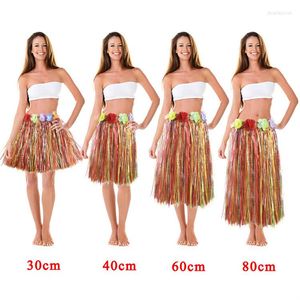Decoratieve bloemen fabrikanten groothandel gras rok kinderen volwassen Hawaiiaanse hula-kostuum feestkostuums elastische krans grensoverschrijdende bal