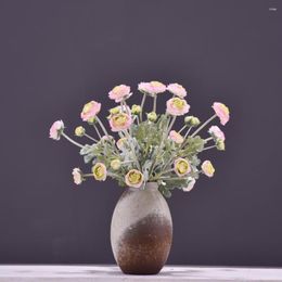 Fleurs décoratives MBF haute qualité 3 têtes artificielles Ranunculus Asiaticus fleur de soie maison fête intérieur décor de mariage faux arrangement