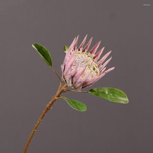 Decoratieve bloemen MBF Hoogwaardige kunstmatige nep Silk Protea Cynaroides Bloemarrangementen Decor Bouquet voor trouwtafel Decoratie