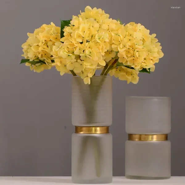 Flores decorativas MBF Hortensia artificial de alta calidad Seda falsa de un solo tallo para la decoración interior de la boda de la oficina en casa Arreglo floral de bricolaje