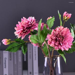 Decoratieve Bloemen MBF Grote Dahlia Tak Kunstzijde Voor Bruiloft Feest Woonkamer Tafel Decor DIY Bloemstuk Nep Bloem