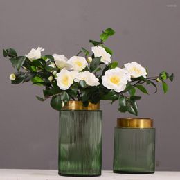 Decoratieve bloemen MBF Single Branch Realistische Silk Camellia Artificial Fake Flower Floral Arrangements Home Wedding Party Decoratie