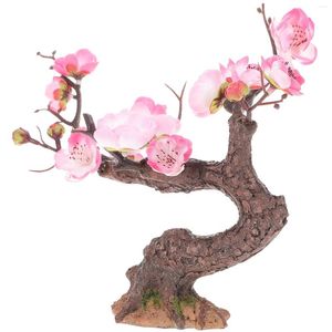 Fleurs décoratives micro paysage plantes fausses faux arbres modèles d'arbre fausse résine simulation de simulation de dosage de la figurine