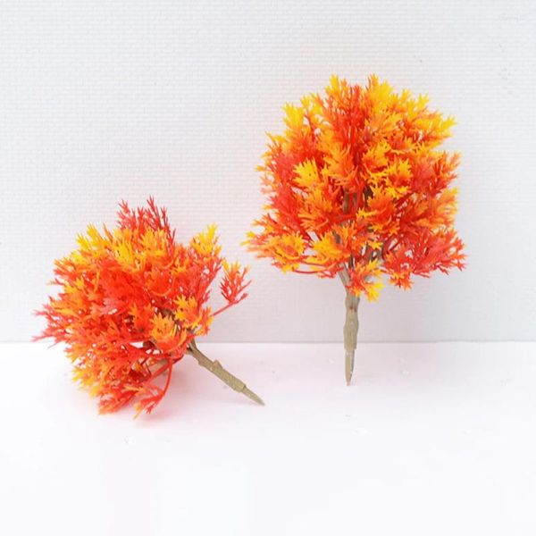 Fleurs décoratives Micro paysage arbre simulé érable décorations de noël en plein air ornement de jardin