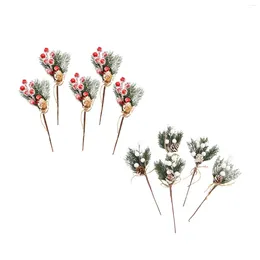 Fleurs décoratives mini branches de baies de Noël artificielles avec des choix floraux de corde pour la pièce maîtresse de table de vacances d'arbre de mariage décor