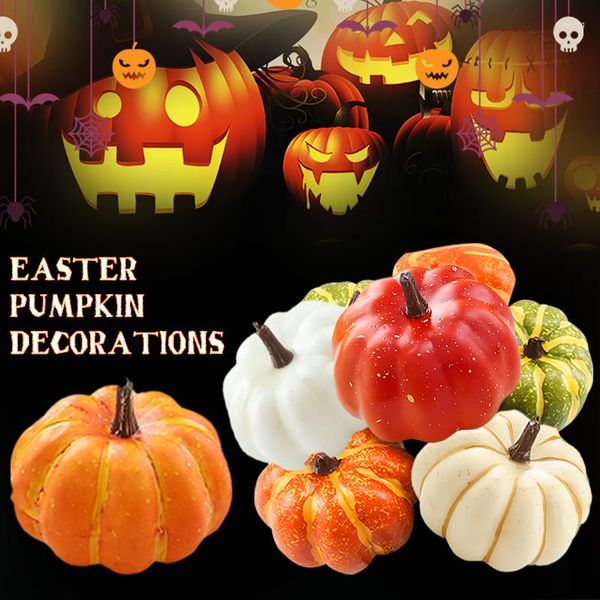 Flores decorativas Mini decoración de calabaza Artificial para Halloween, simulación de fiesta vegetal para accesorios para el hogar, manualidades DIY