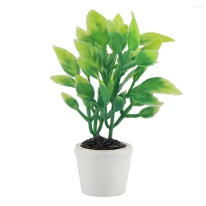 Mini fleurs décoratives artificielles, plante verte Miniature, bonsaï, faux accessoire de décoration de jardin en pot