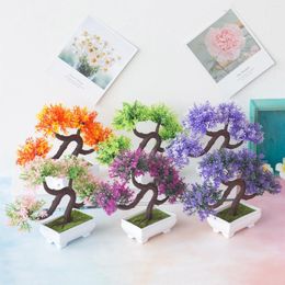 Fleurs décoratives mini plantes artificielles bonsai arbre simulé arbre en pot faux ornements décoracion boda sztuczne kwiaty
