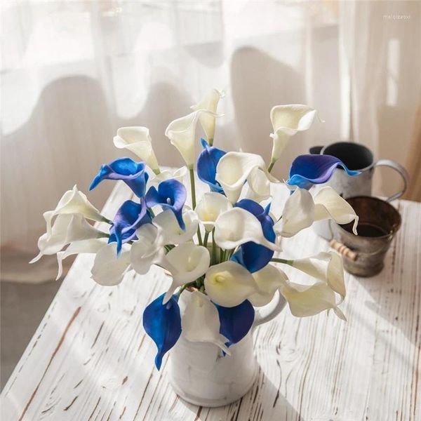 Fleurs décoratives mini calla lis simulation de fleur de fleur décoration décoration mariage artificiel bd-606