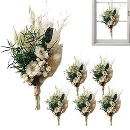 Fleurs décoratives Mini Bouquet de fleurs sèches séchées Arrangement Floral réutilisable pièce maîtresse décor de Table pour les fêtes douches nuptiales